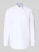 Regular fit zakelijk overhemd van popeline