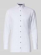 Regular fit zakelijk overhemd van puur katoen met kentkraag