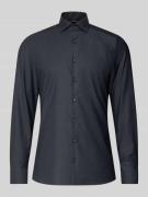 Slim fit zakelijk overhemd van katoen met kentkraag