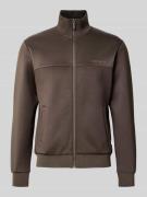 Sweatjack met opstaande kraag, model 'Ballier Track'