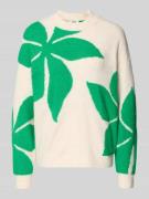 Oversized gebreide pullover met ribboorden, model 'OMEA'