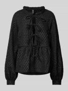 Relaxed fit blouse met structurmotief, model 'NIBE'