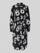 Midi-jurk met strikceintuur