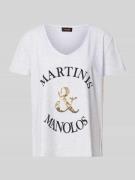 T-shirt met labelprint