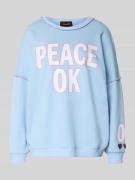 Oversized sweatshirt met statementprint, model 'Peace OK'
