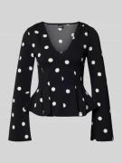 Shirt met lange mouwen en V-hals