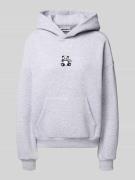 Oversized hoodie met motiefstitching