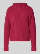 Regular fit pullover met turtleneck van katoenmix, model 'SELMA'