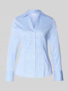 Slim fit overhemdblouse met V-hals