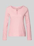 Regular fit shirt met lange mouwen van katoenmix