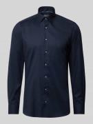 Regular fit zakelijk overhemd van katoenmix met kentkraag