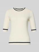 Gebreide pullover met ribboorden