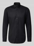 Regular fit zakelijk overhemd van katoen met kentkraag