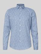 Slim fit zakelijk overhemd met kentkraag