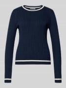 Gebreide pullover met ribboorden