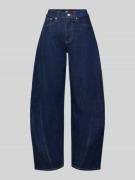 Loose fit jeans van katoenmix
