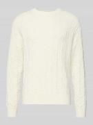 Gebreide pullover met ronde hals, model 'EASY'