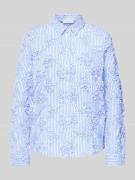 HBK luciferstrepen - gestreepte blouse met bloemenapplicaties