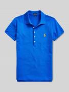 Slim fit poloshirt van katoenmix