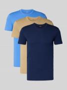 Slim fit T-shirt van puur katoen in een set van 3 stuks