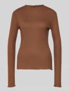 Slim fit shirt met lange mouwen met viscose