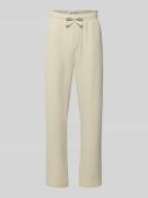 Straight fit sweatpants met elastische band