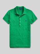 Slim fit poloshirt van katoenmix
