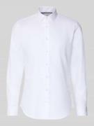 Slim fit zakelijk overhemd met kentkraag