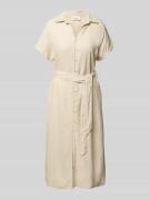 Relaxed fit overhemdjurk van linnenmix