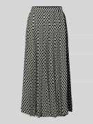 Uitlopende midirok met all-over motief