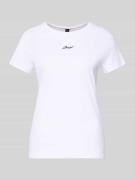 Regular fit T-shirt van puur katoen, model 'C_ELOVE_EMBRO'