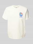 T-shirt met motief- en labelprint