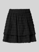 Uitlopende minirok met ruches, model 'GAYLE'