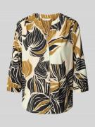 Loose fit blouse van een mix van katoen en modal