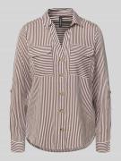 Regular fit overhemdblouse van pure viscose, model 'BUMPY'