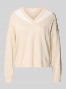 Relaxed fit pullover van viscosemix in gebreide look