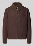 Regular fit jack met platte kraag