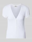 Gebreid shirt met knoopsluiting, model 'ALKUNA'