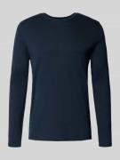 Shirt met lange mouwen en geribde ronde hals