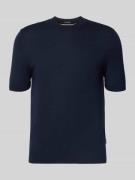 Regular fit gebreid shirt van zuivere scheerwol, model 'H-UMAURO'