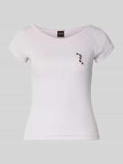 Slim fit T-shirt van katoenmix, model 'C_Etine'
