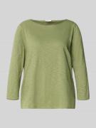 Regular fit shirt met 3/4-mouwen van puur katoen