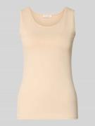 Slim fit top met ronde hals