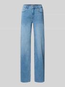 Straight jeans met middelhoge band in lichtblauwe wassing