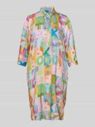Relaxed fit overhemdjurk van pure viscose
