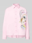 Regular fit overhemdblouse met verlengde achterkant