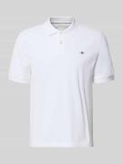 Slim fit poloshirt met logostitching
