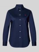 Slim fit overhemdblouse van puur katoen