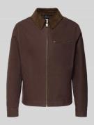 Regular fit jack met platte kraag