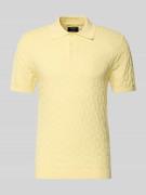 Regular fit poloshirt met structuurmotief